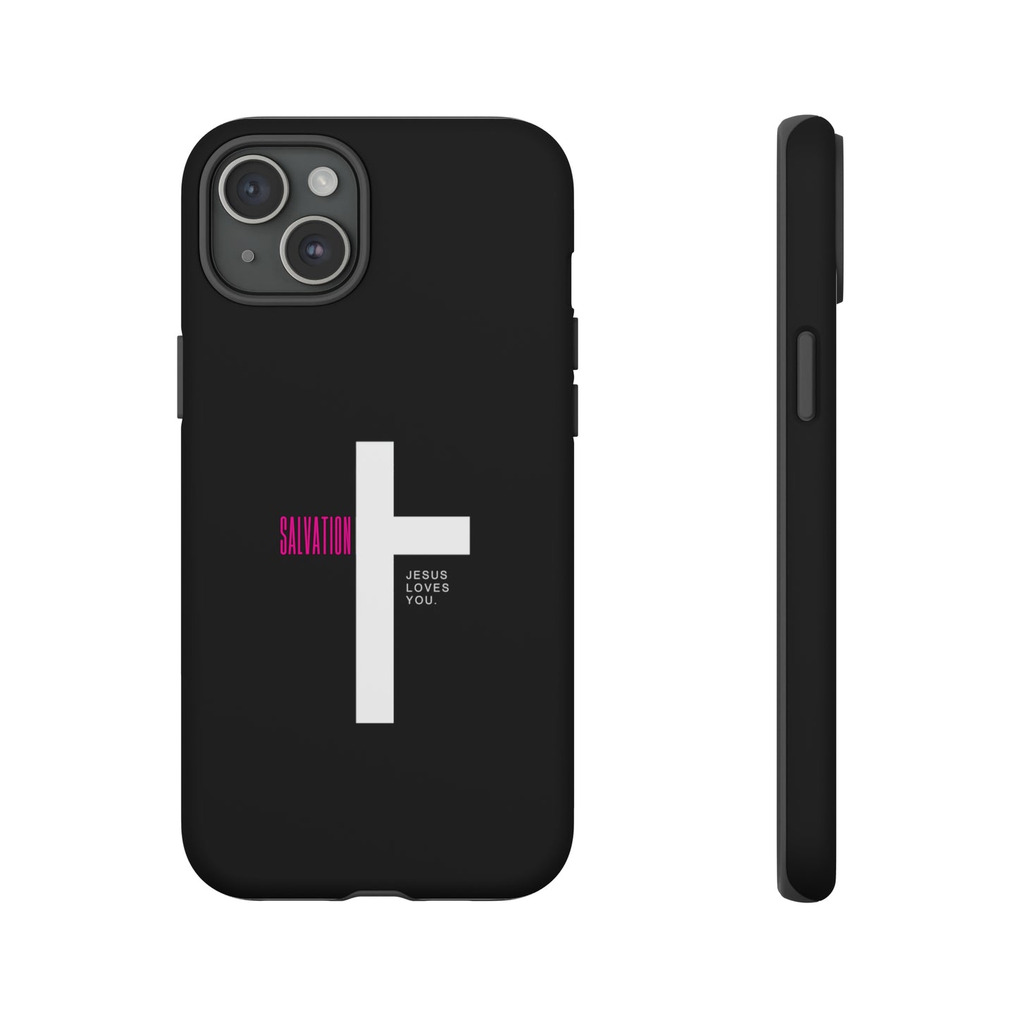 Funda para teléfono celular Salvation (negro/rosa)