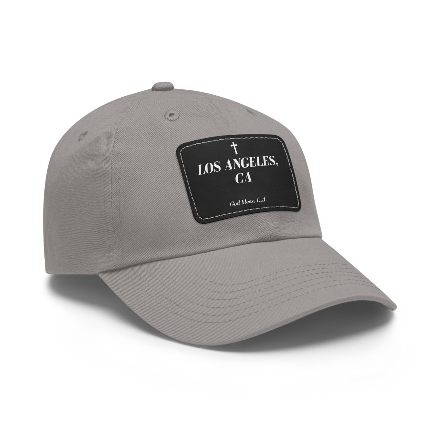 Bless Los Angeles Vegan Dad Hat with Leather Patch (Rectangle)