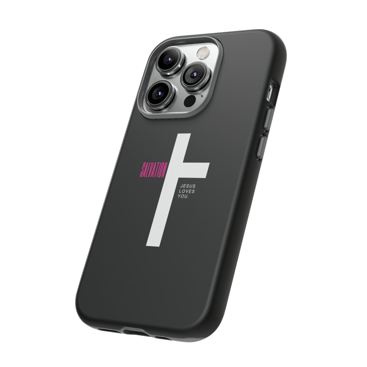 Funda para teléfono celular Salvation (negro/rosa)