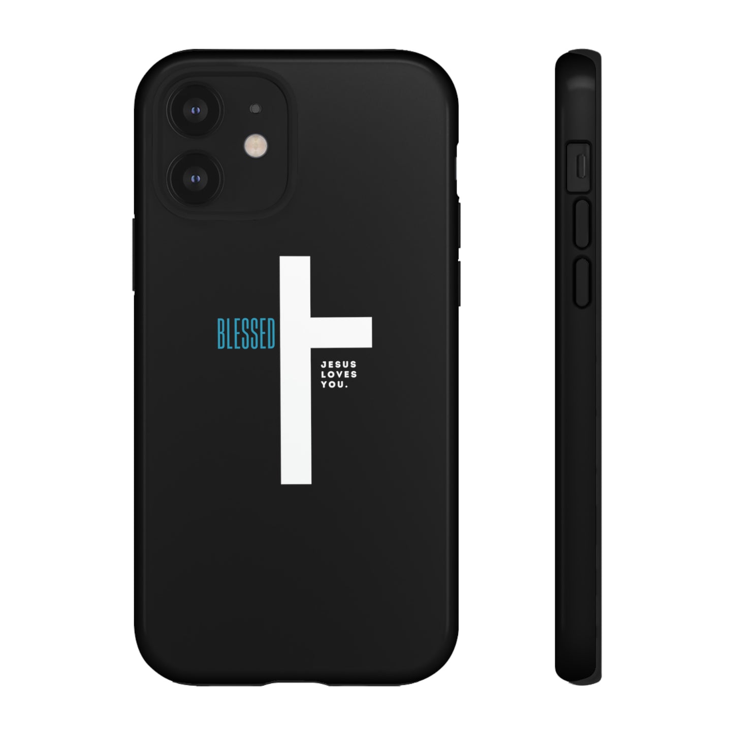 Funda para teléfono celular Blessed (negro/azul)