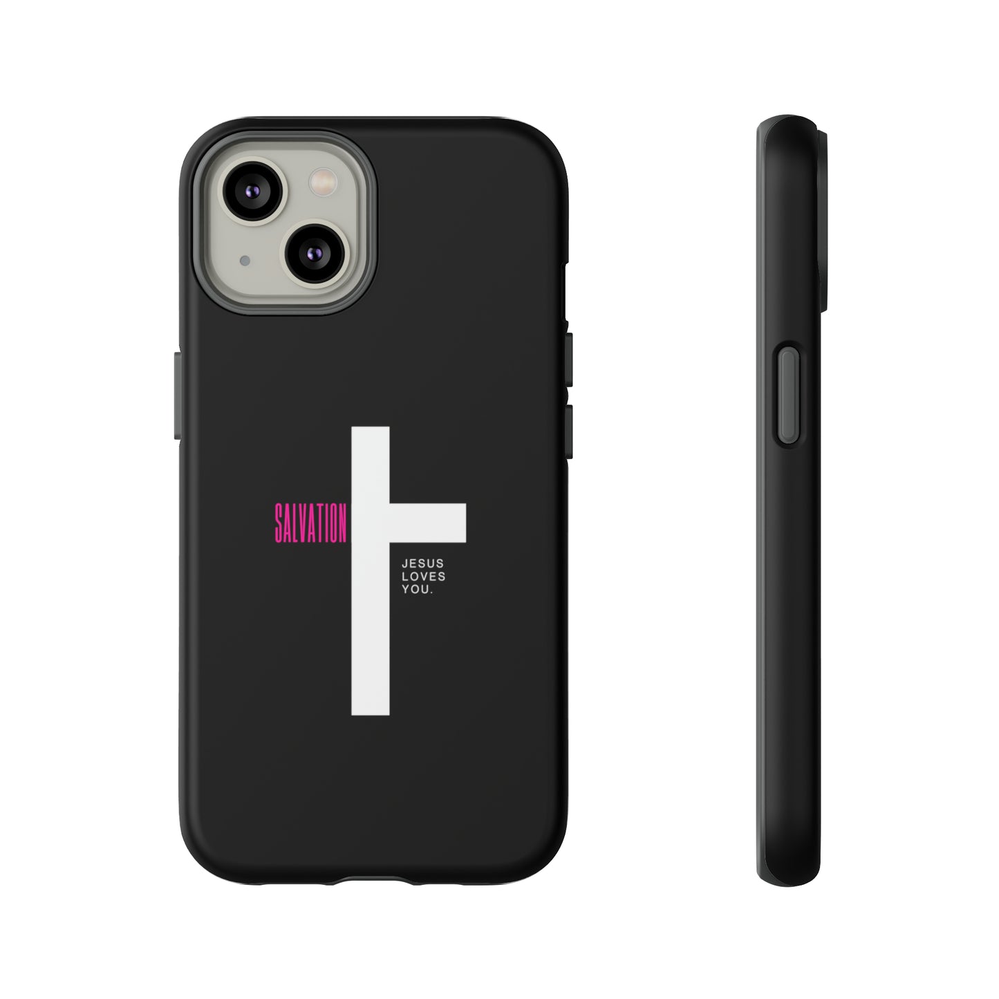 Funda para teléfono celular Salvation (negro/rosa)