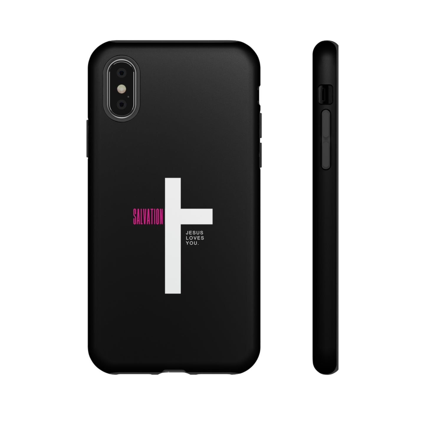 Funda para teléfono celular Salvation (negro/rosa)