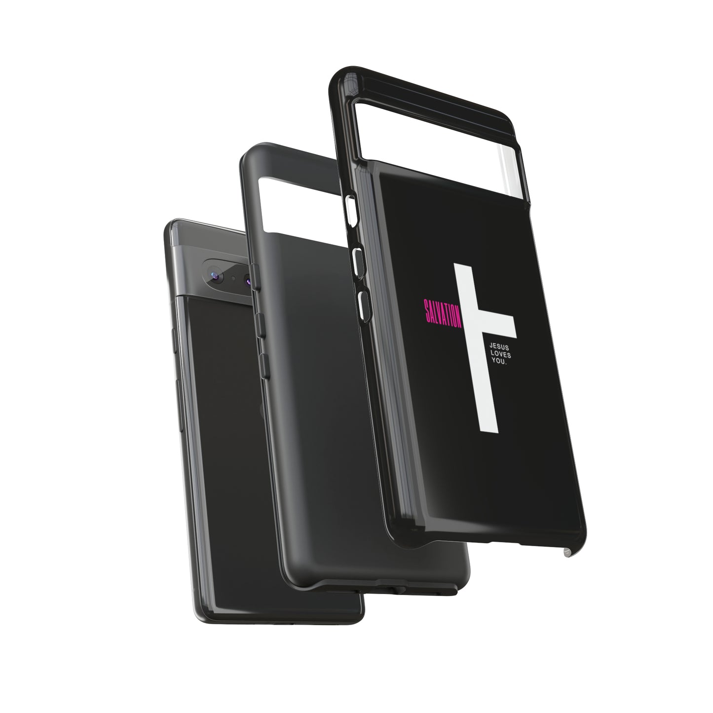 Funda para teléfono celular Salvation (negro/rosa)