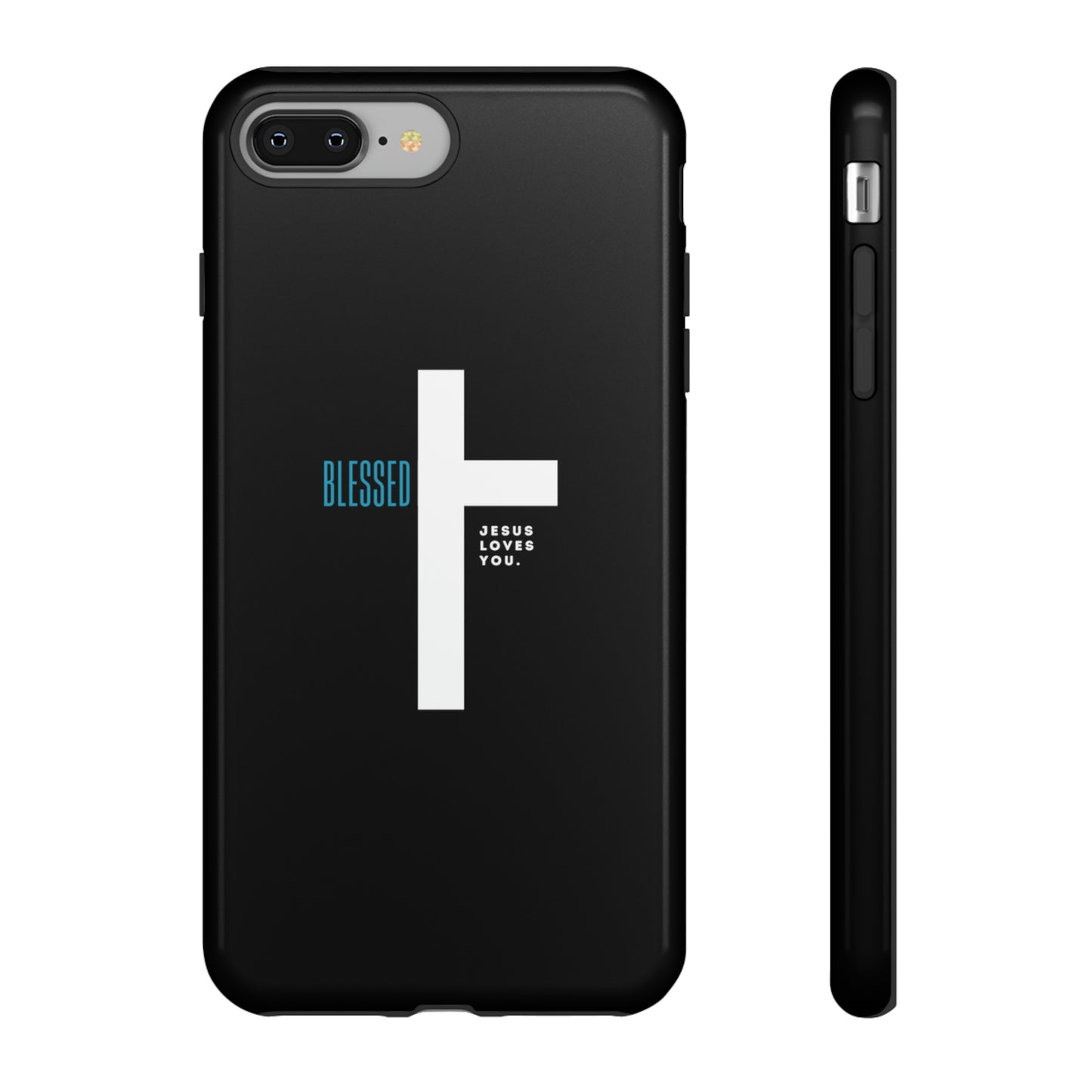 Funda para teléfono celular Blessed (negro/azul)