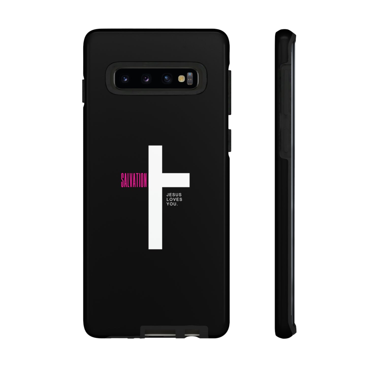 Funda para teléfono celular Salvation (negro/rosa)