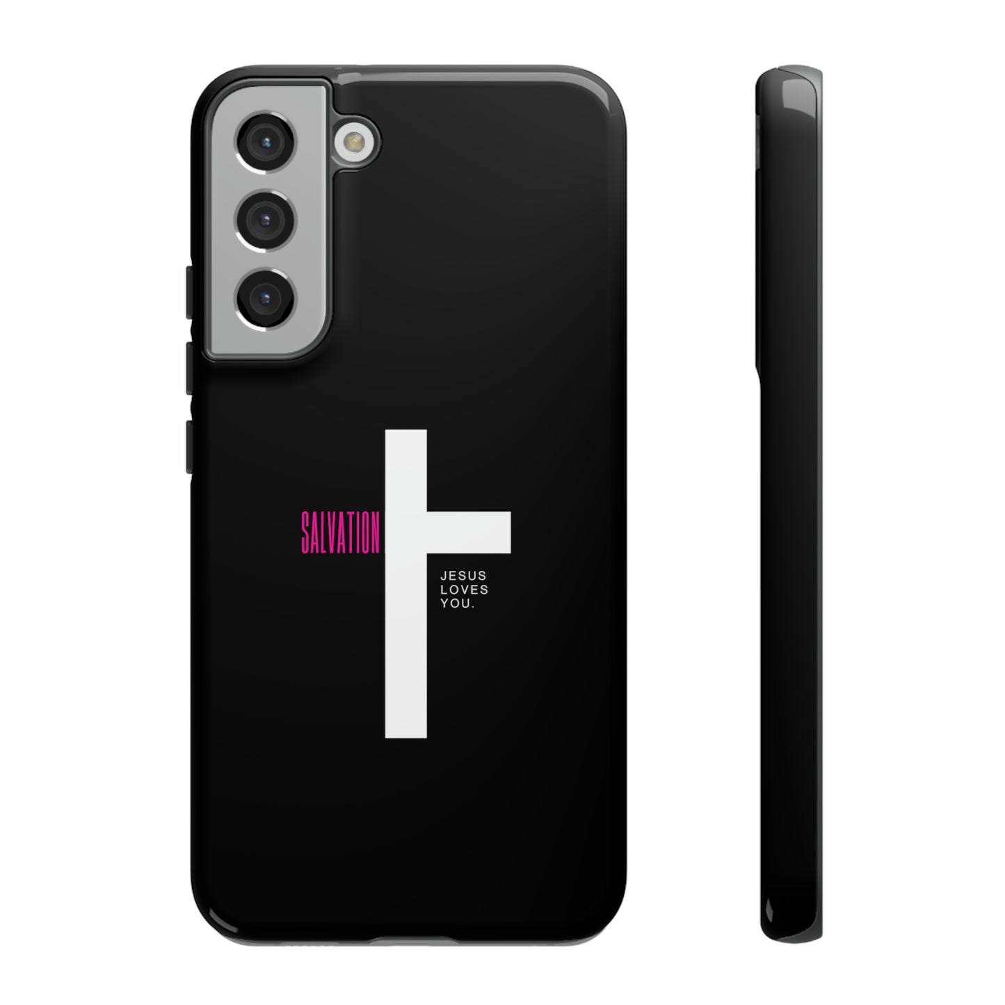 Funda para teléfono celular Salvation (negro/rosa)