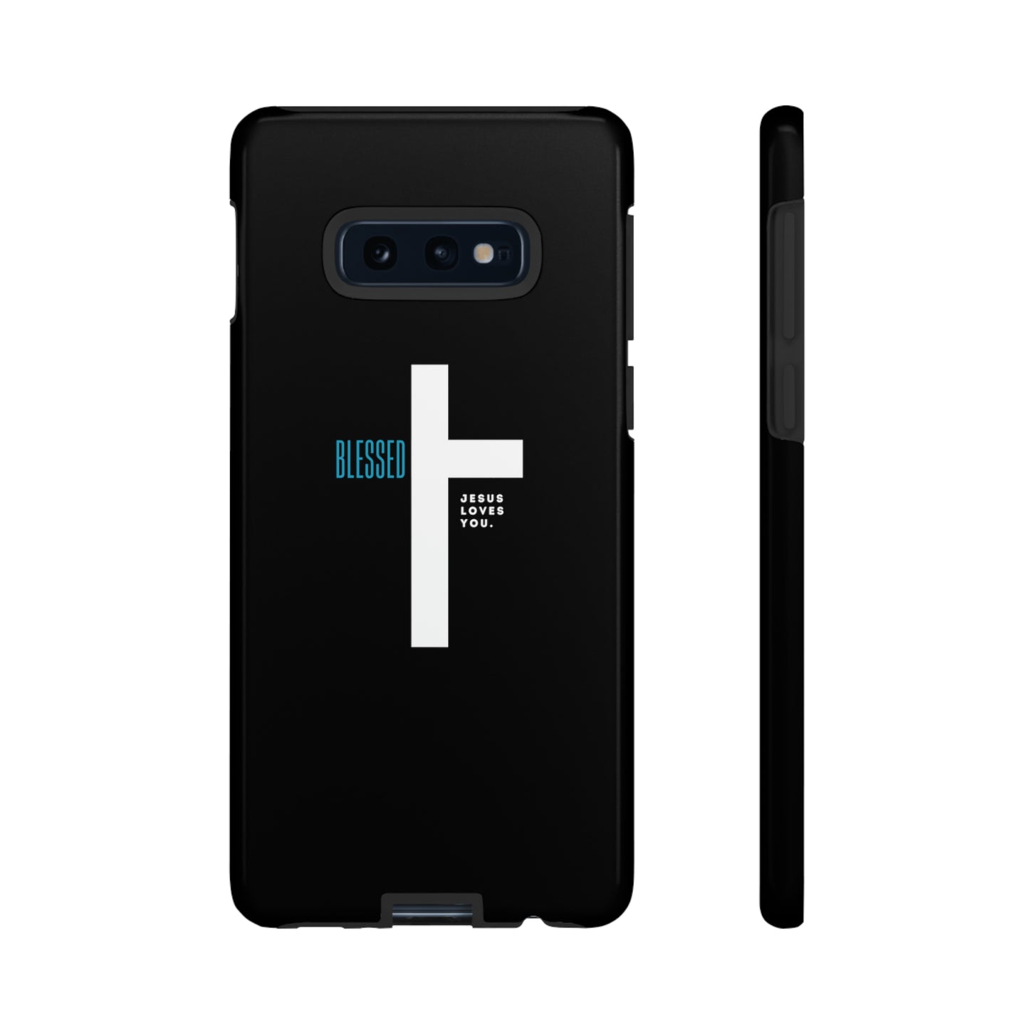 Blessed Cell Phone Case (Black/Blue)