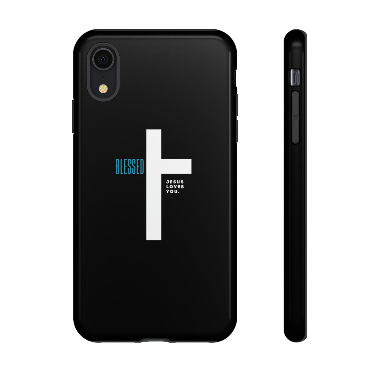 Blessed Cell Phone Case (Black/Blue)