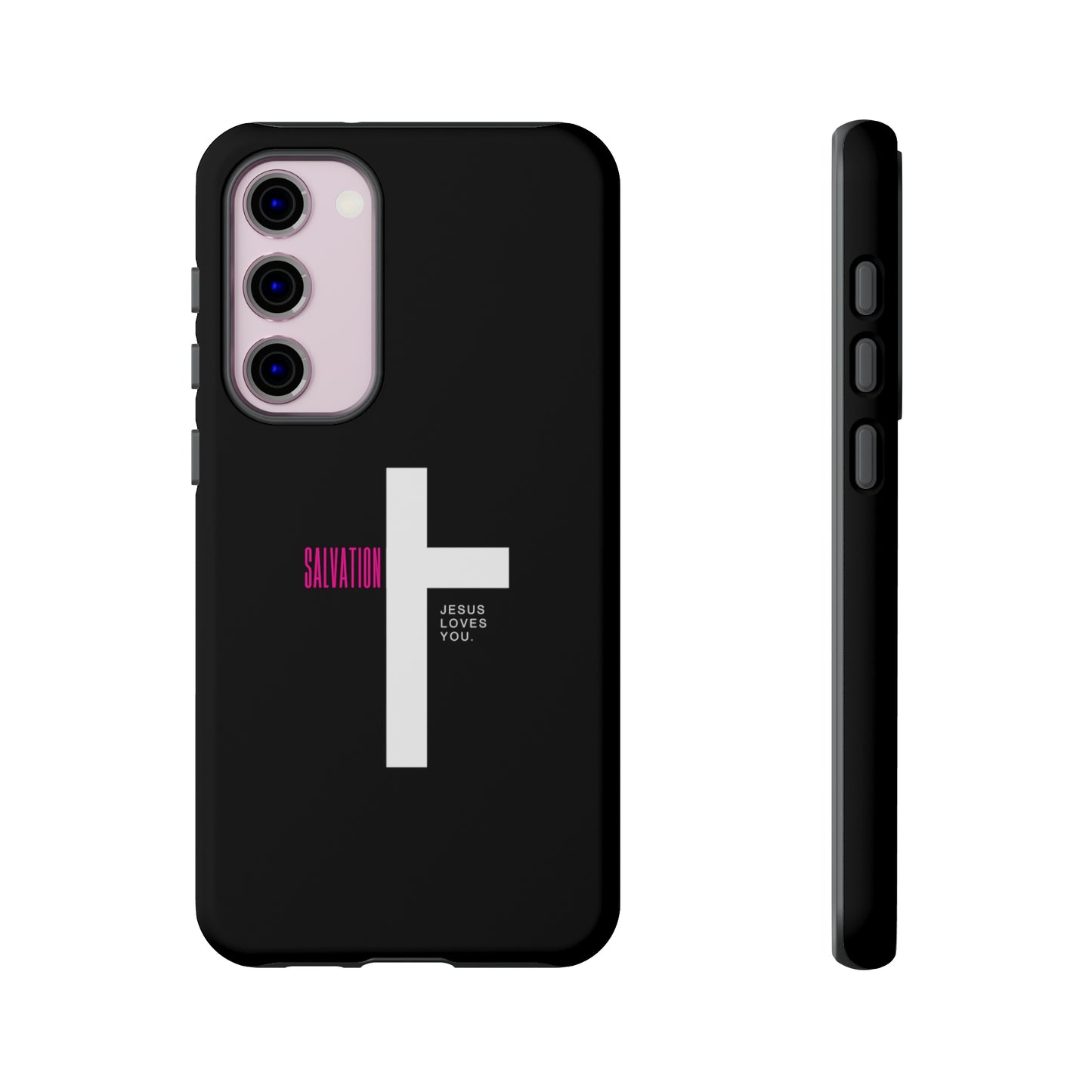 Funda para teléfono celular Salvation (negro/rosa)