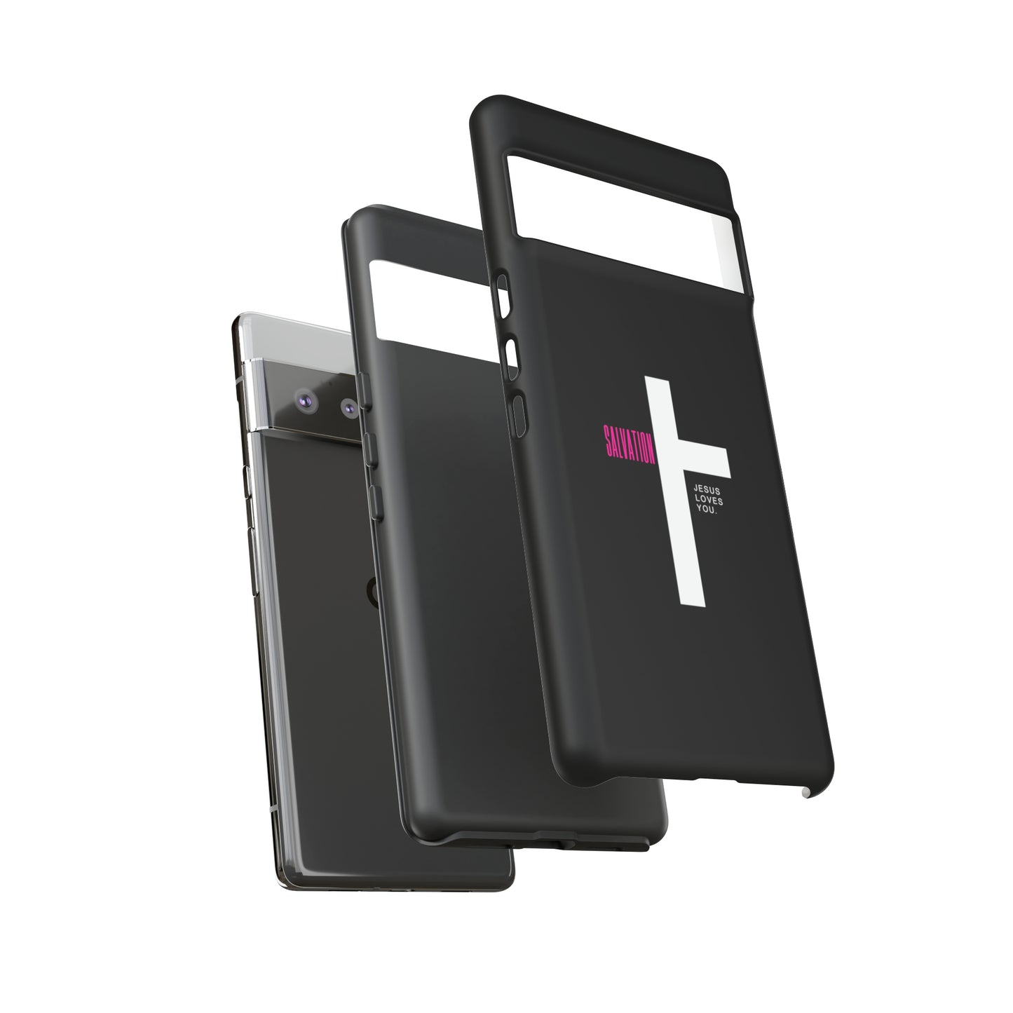 Funda para teléfono celular Salvation (negro/rosa)