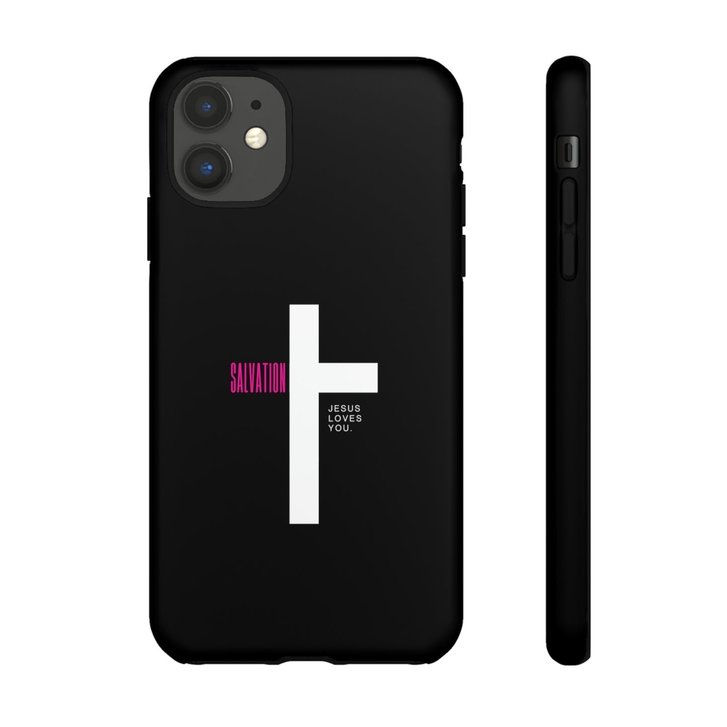 Funda para teléfono celular Salvation (negro/rosa)