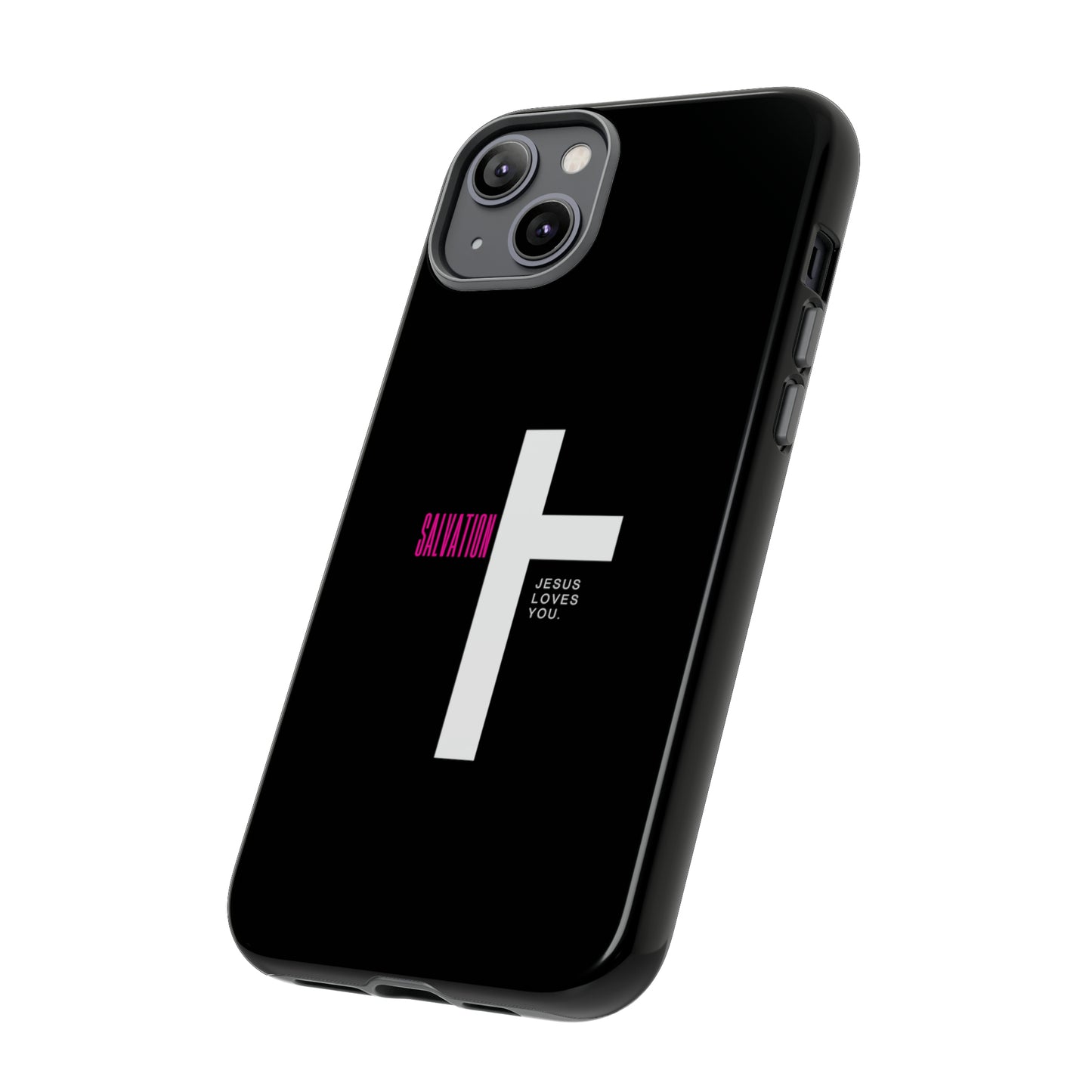 Funda para teléfono celular Salvation (negro/rosa)