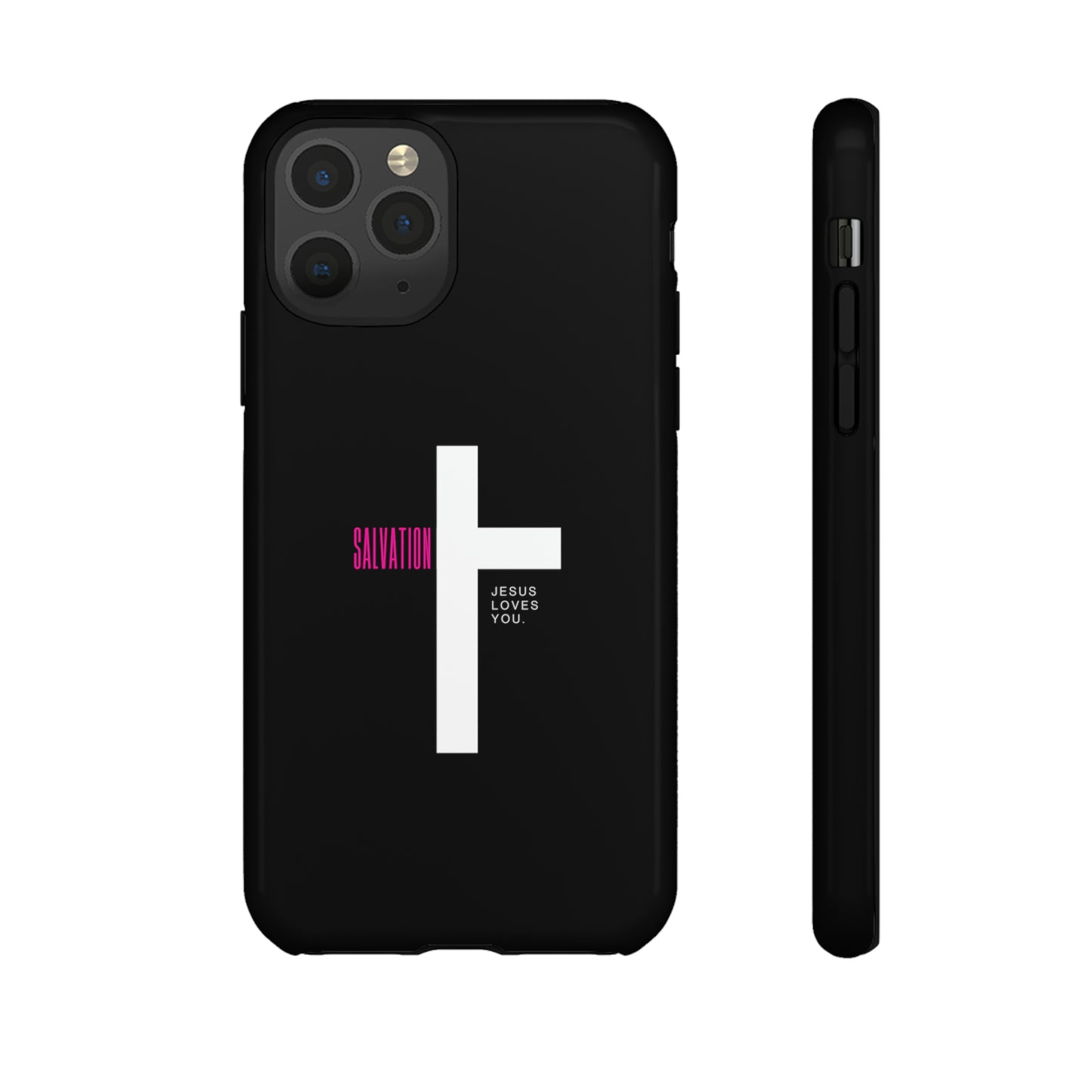 Funda para teléfono celular Salvation (negro/rosa)