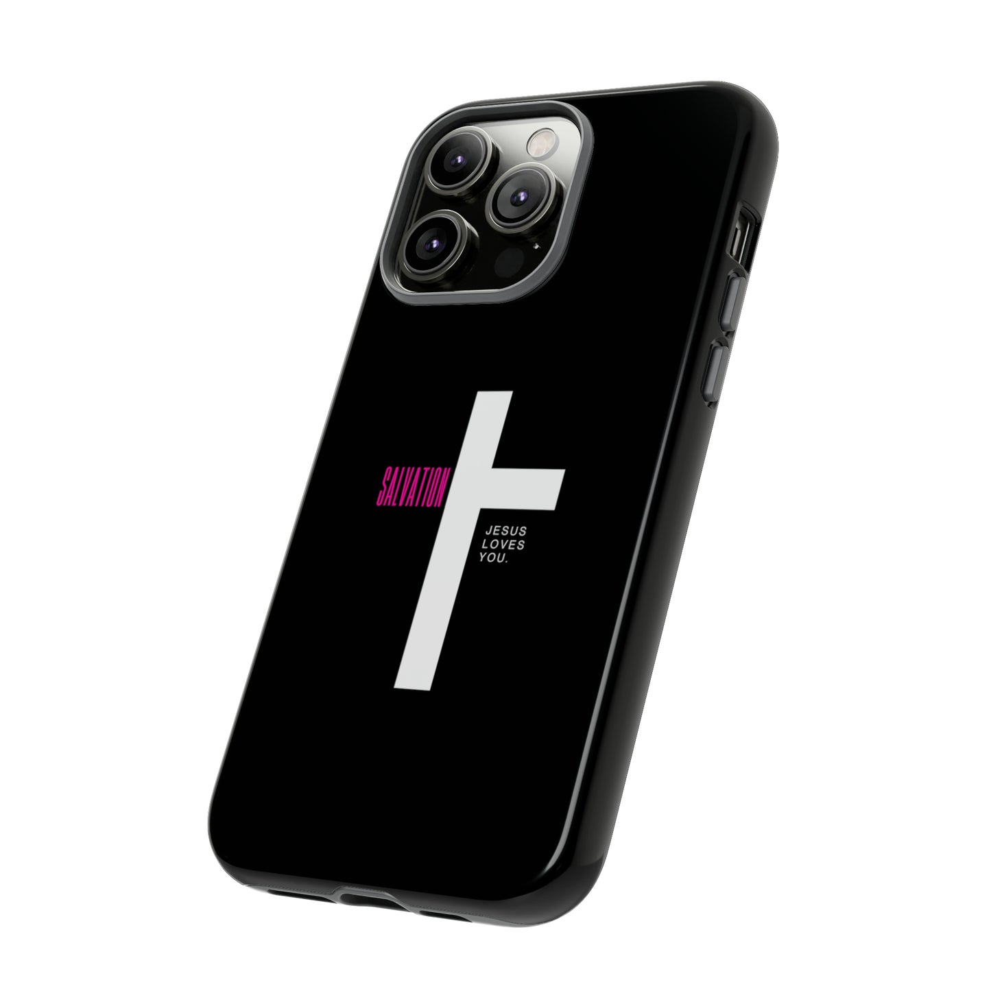 Funda para teléfono celular Salvation (negro/rosa)