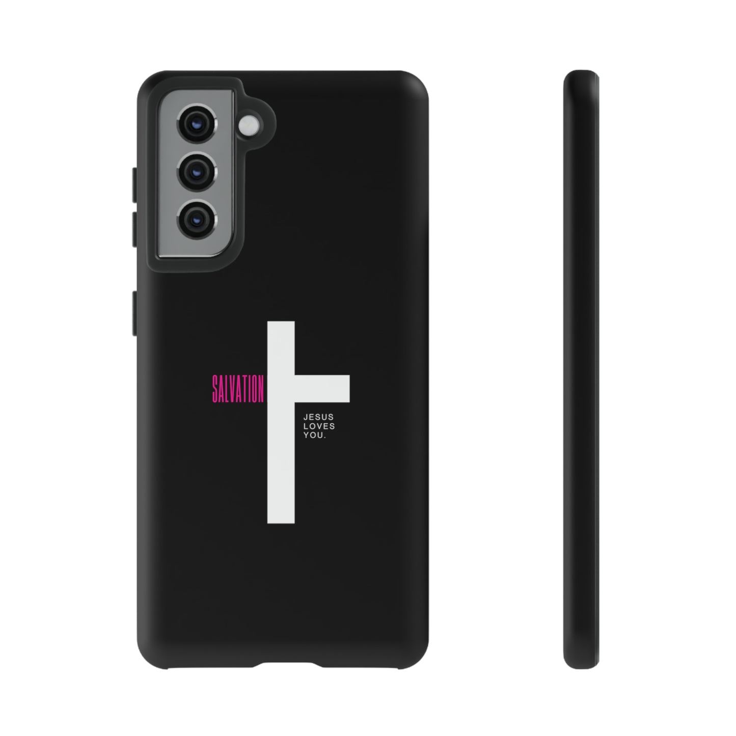 Funda para teléfono celular Salvation (negro/rosa)