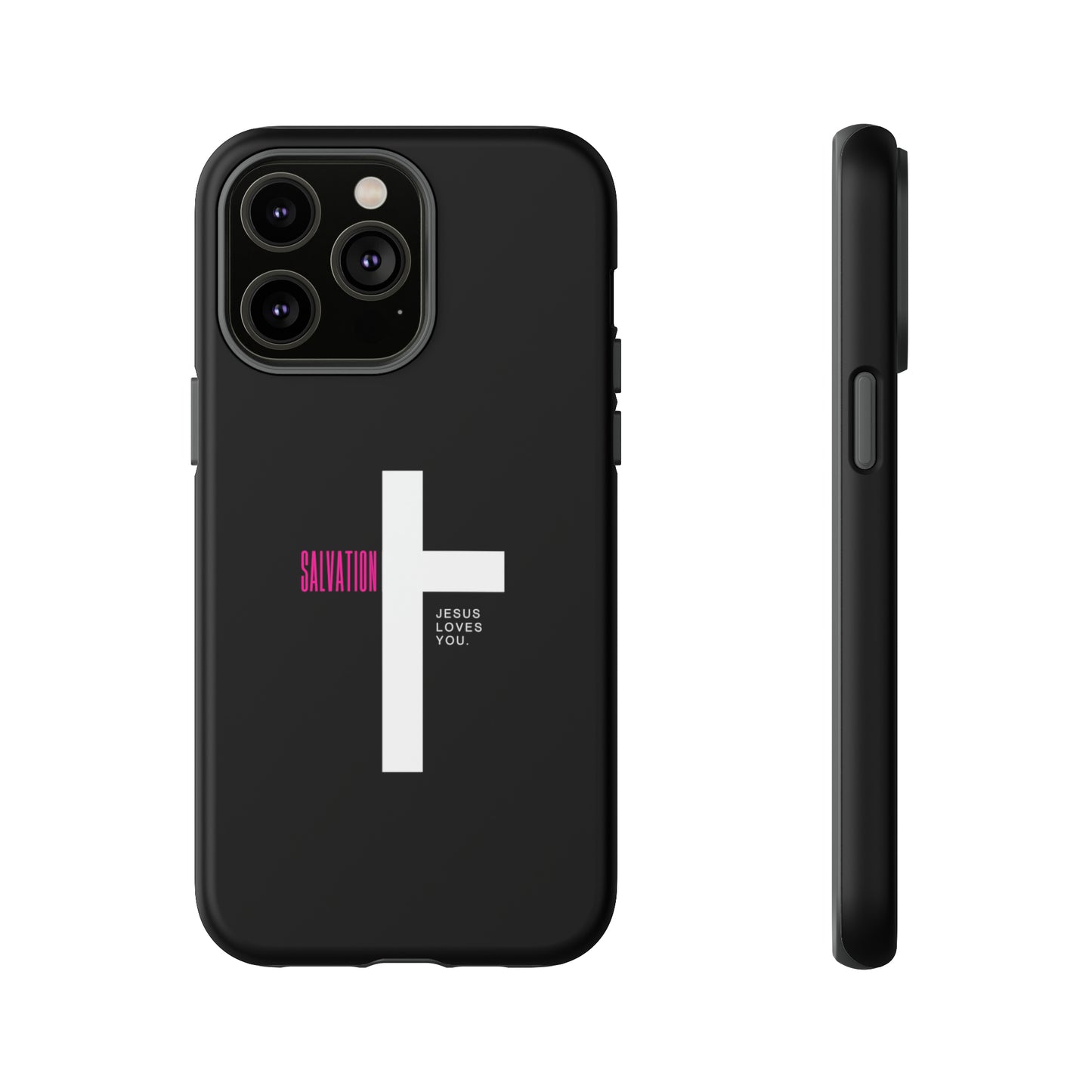 Funda para teléfono celular Salvation (negro/rosa)