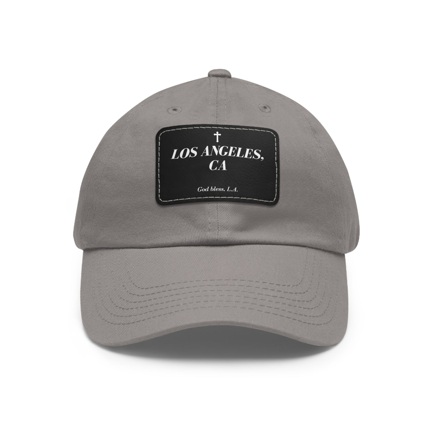 Bless Los Angeles Vegan Dad Hat with Leather Patch (Rectangle)