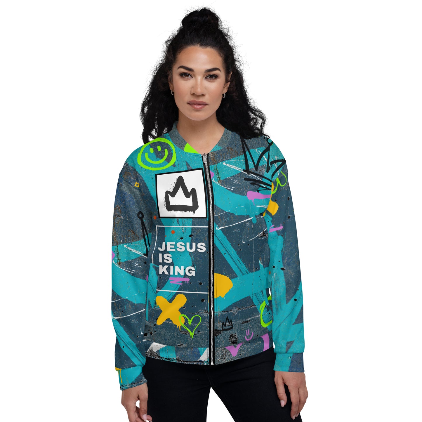 Jesus is King Women's Bomber Jacket