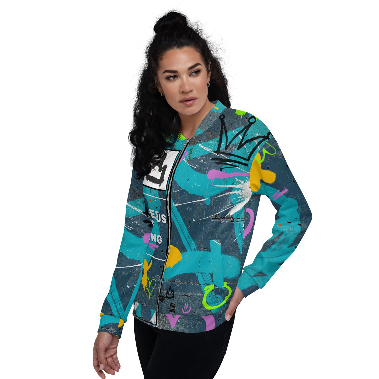 Jesus is King Women's Bomber Jacket