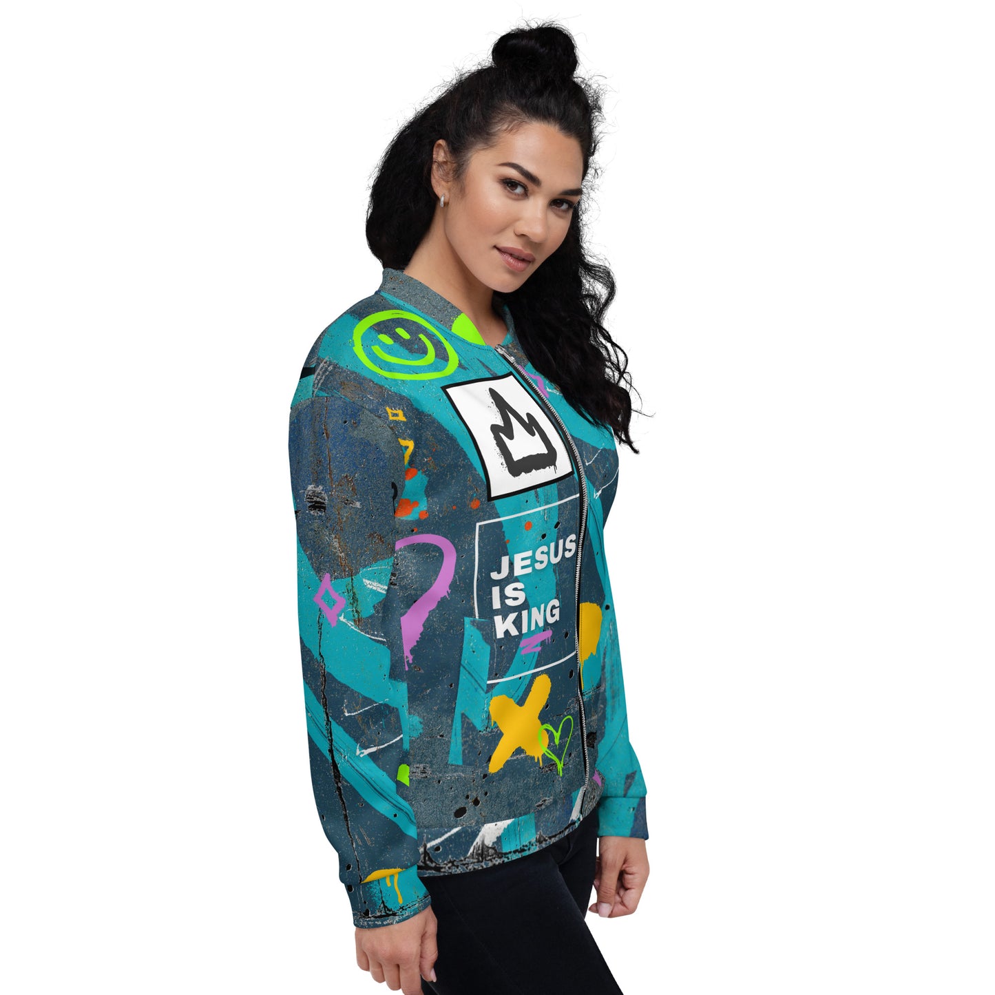 Jesus is King Women's Bomber Jacket