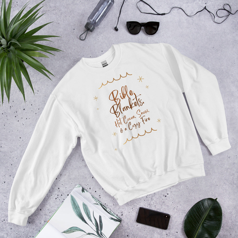 Bible, Hot Cocoa, Blankets Women's Sweatshirt