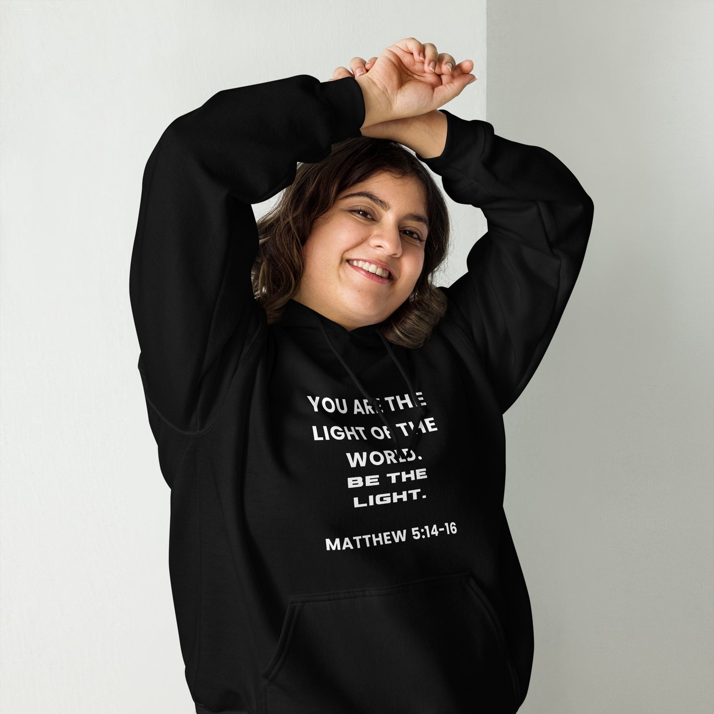 Be The Light Premium Bible Scripture Hoodie