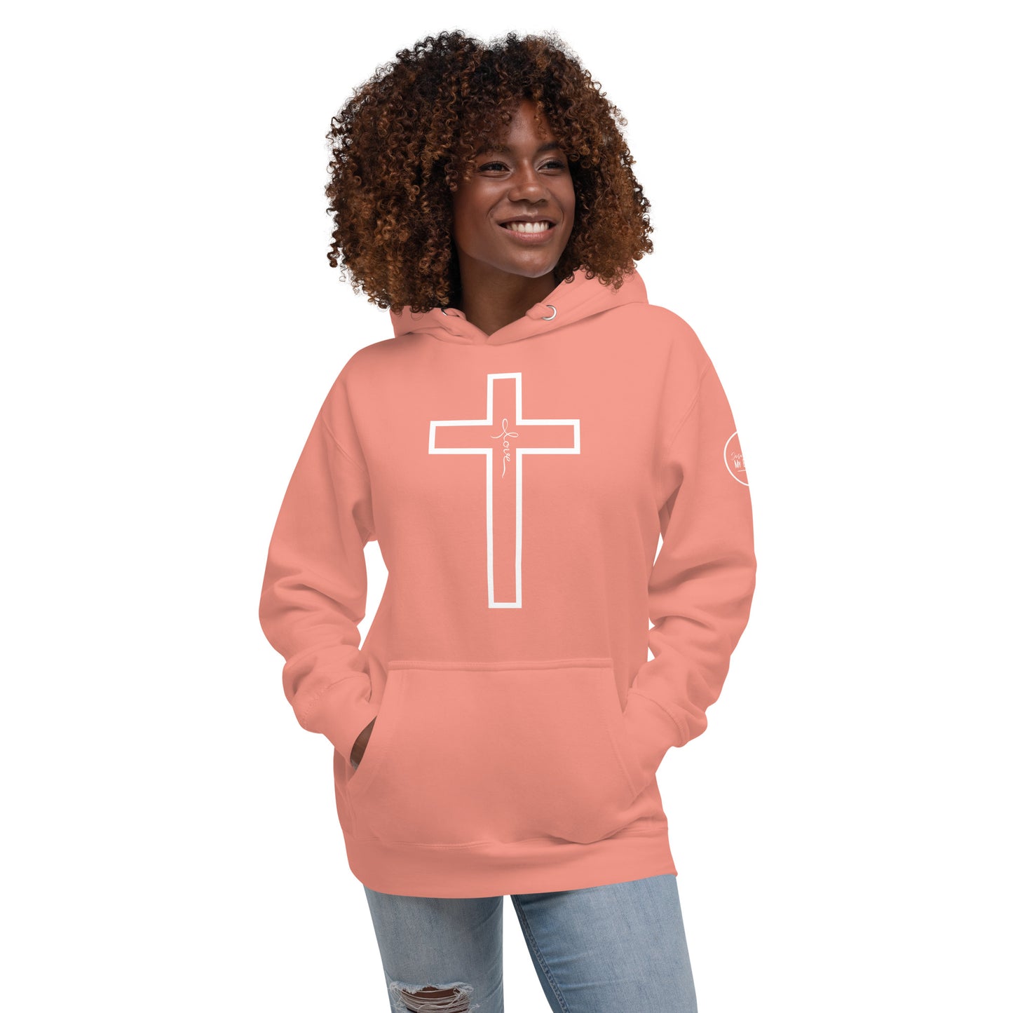 El amor de Dios Sudadera con capucha premium